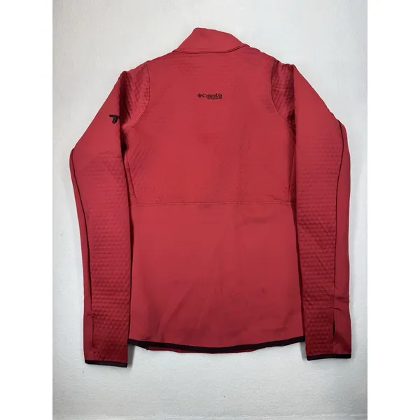 Columbia Women's Titanium Crystal Leaf Omni-Heat Helix HZ Pullover Red LRG NWT - Image 2