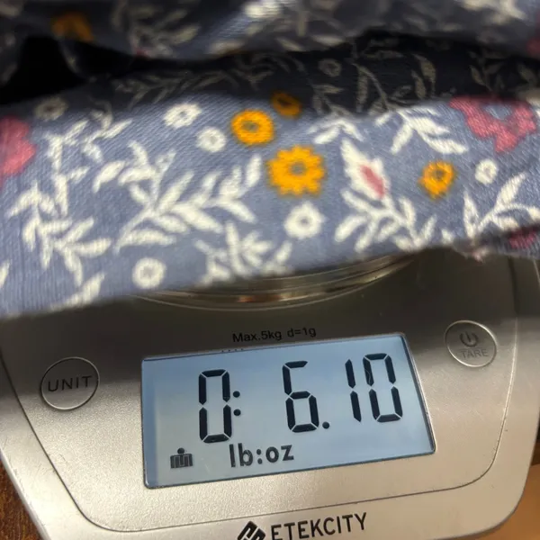 a.n.a Blouse Blue Floral Cotton Puff Sleeve Square Neck Boho Cottage Peasant M‎ - Image 8