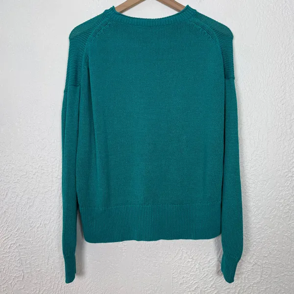J.Crew Relaxed Cotton Linen Blend Beach Sweater Size Medium - Image 2