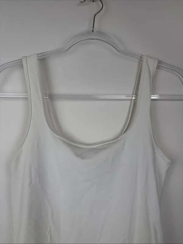 Abercrombie Soft AF Collection White Tank Sleeveless Bodysuit Size Medium - Image 2
