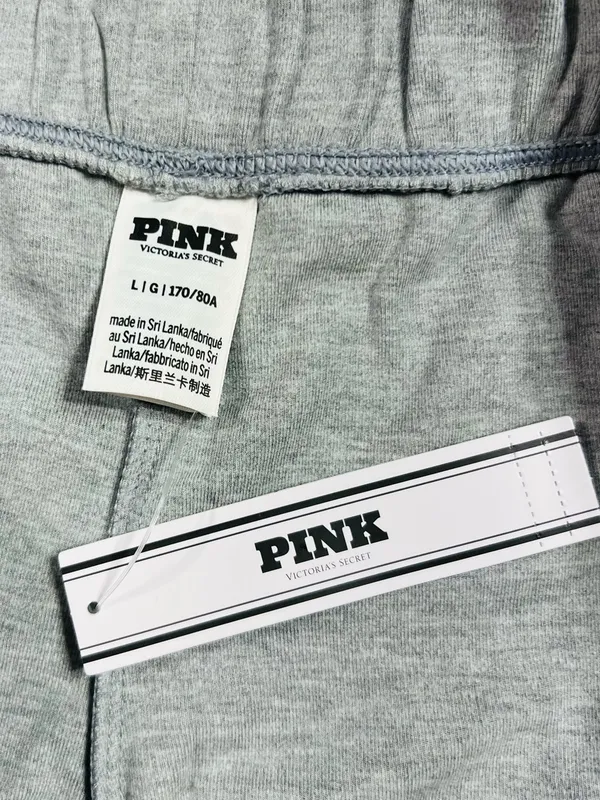 VICTORIA’S SECRET PINK Soft Micro Modal Shorts Retro Low Rise Heather Grey Large - Image 9