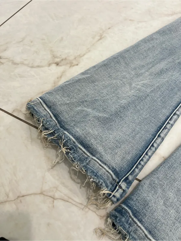 Altar'd State Blue Distressed Mid Rise Stretch Flare Jeans Size 7/27 - Image 8