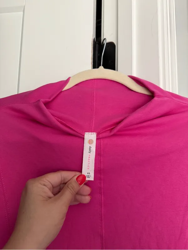 Daily practice pink long sleeve dress Anthropologie stretch‎ - Image 3