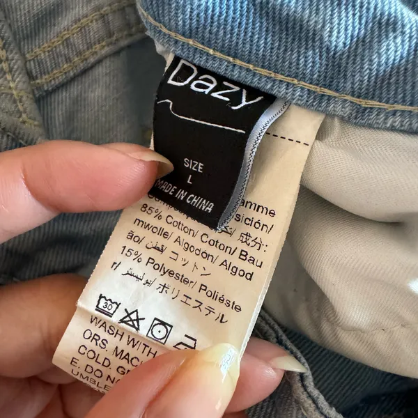 SHEIN Dazy Light Blue High Waisted Straight Leg Jeans - Image 5