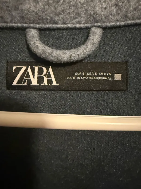 Zara Gray Oversized Snap-Front Shirt Jacket Shacket Size Small - Image 2