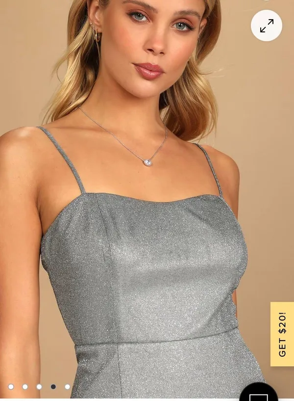 Lulus Silver Dress - Image 4