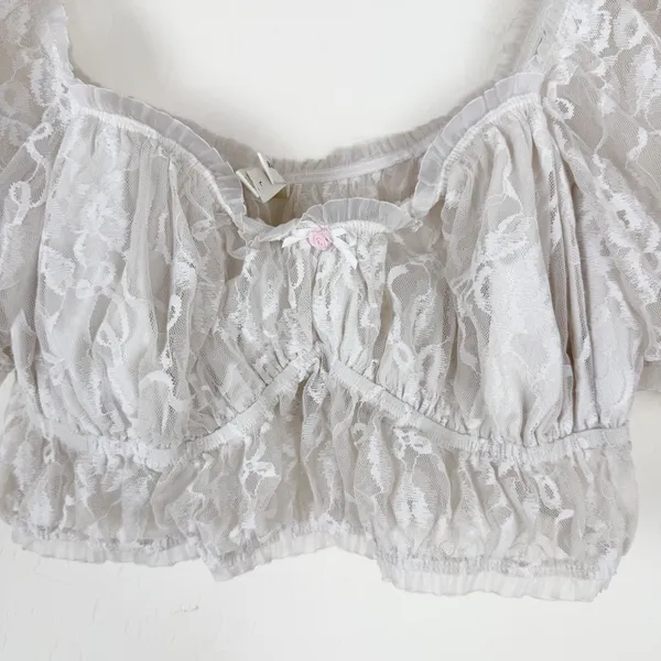 FOR LOVE & LEMONS white Belle Long Line Bra - Image 7