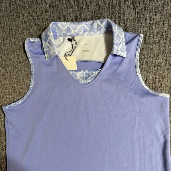 Adidas Women’s Golf Fashion Print Sleeveless Polo - Image 3