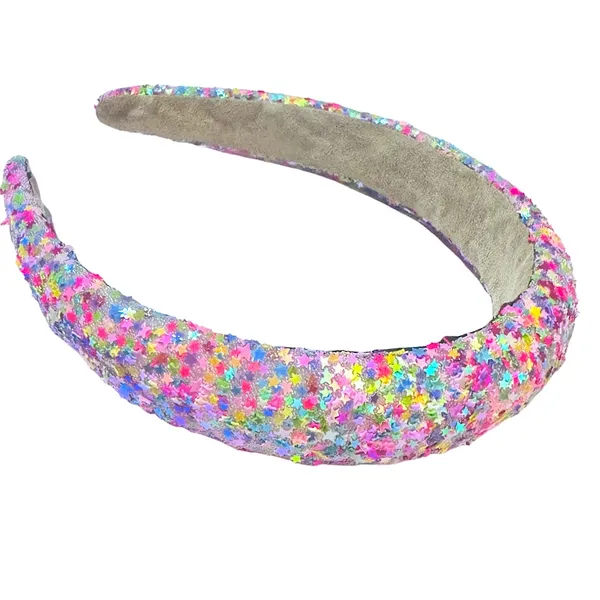 NWT Sparkly Wide Rainbow Confetti Headband‎ - Image 2