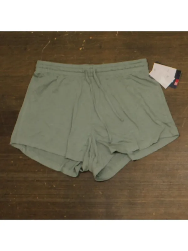 NWT Auden Womens Cooling Jersey Elastic Waistband Knit Pajama Shorts Green XS - Image 2