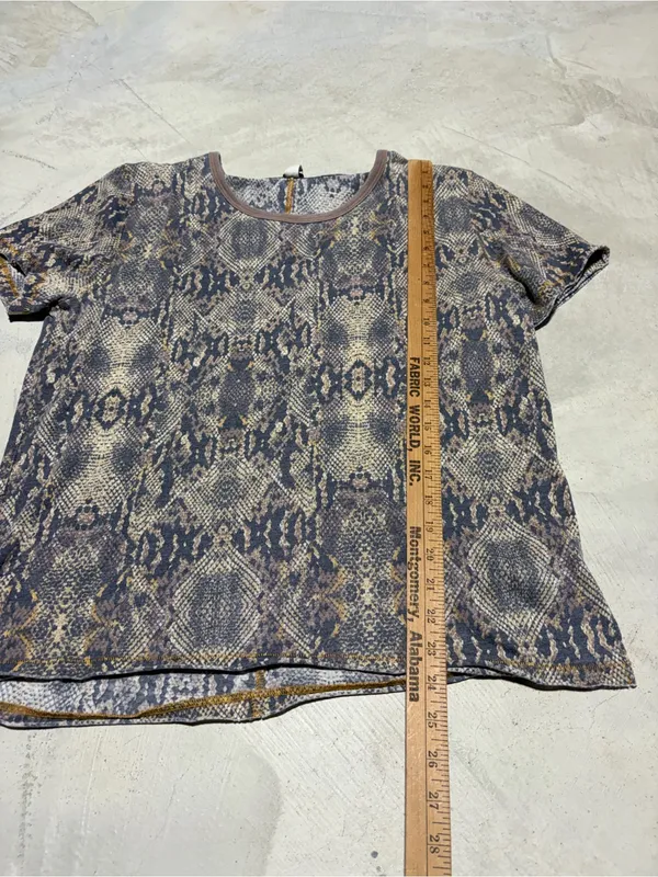 Free people we the free Snake-Print Short Sleeve Top tee small - Image 2