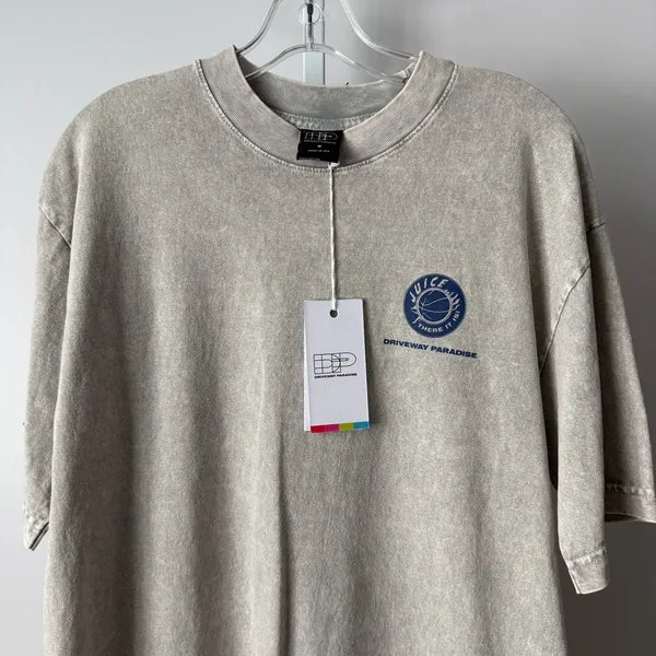 Driveway Paradise M Gray T-Shirt Juice There It Is Acid Wash Gorpcore Streetwear - Image 2