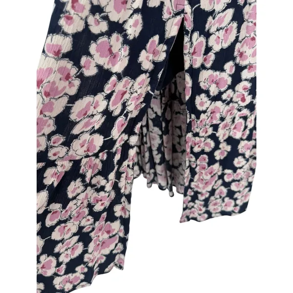 Abercrombie & Fitch Womens Floral Smocked Puff Sleeve Tiered Midi Dress Sz Small - Image 14