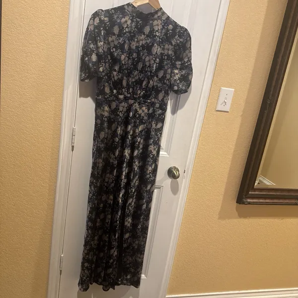 Astr The Label Floral Mock Neck Maxi Dress Sz L - Image 2