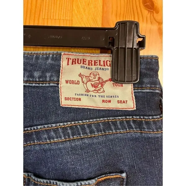 True Religion Jennie Curvy Mid Rise Super Skinny Cropped Jeans Dark Wash Size 25 - Image 5