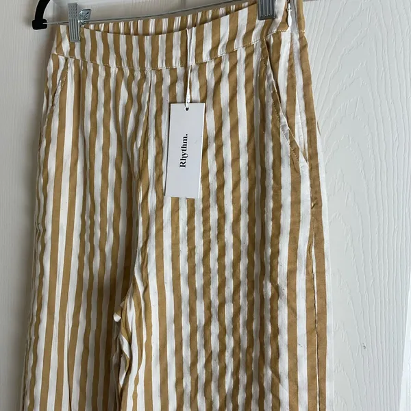 RHYTHM Woman’s Goodtimes Stripe Wide Leg Pant Size 4 - Image 3