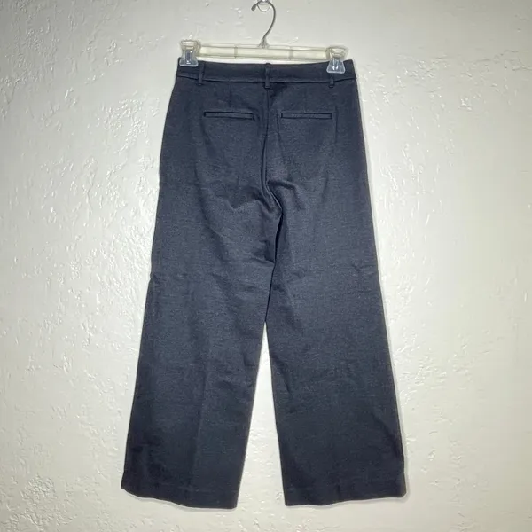 Boden Westbourne Ponte Trousers Charcoal Gray Wide Leg Cropped Pants R0477 - Image 3