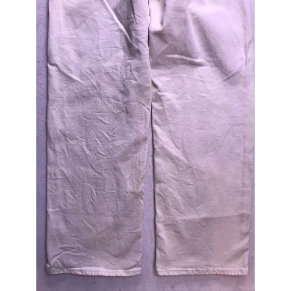 Old Navy Sky-Hi‎ Wide Leg Jeans Womens 2 Cream Extra High Rise Ecru - Image 8