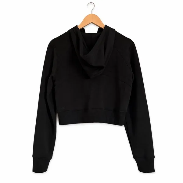 BYLT Basics Women’s Opal Black Half Zip Cropped Hoodie Lightweight Size Small - Image 3