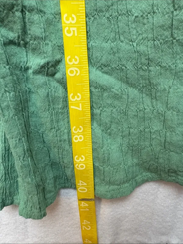J. Crew size large Green Ruffle Sleeve Casual Dress knee length olive guest - Image 6