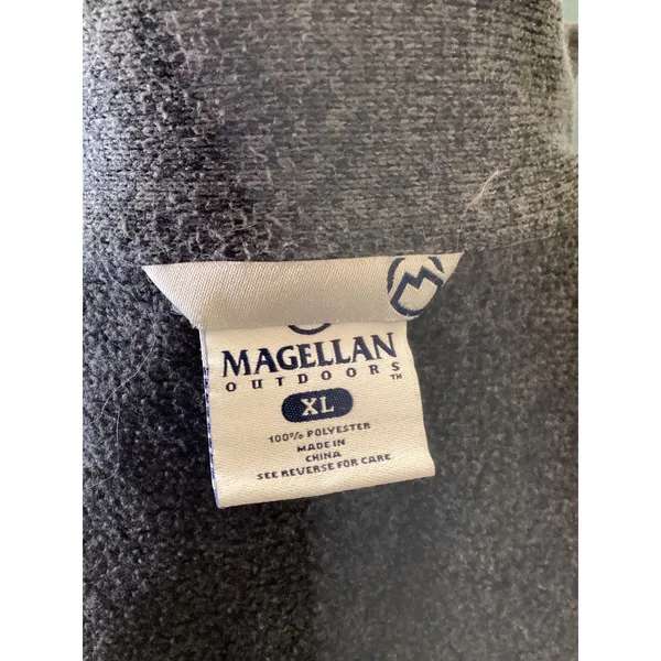 Magellan Outdoors Womens Gray Fleece‎ Quilted Full Zip Jacket XL - Image 5