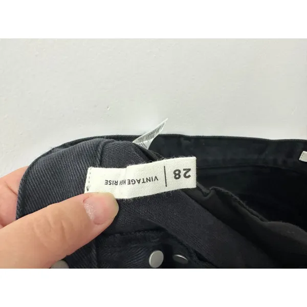 PacSun Denim Shorts 28 Black Vintage High Rise‎ Distressed Raw Hem Y2K Grunge - Image 9