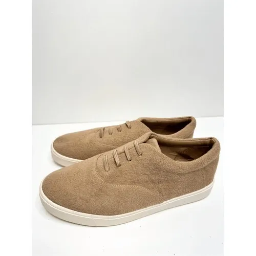 Vince Warren Wool‎ Texture Low Top Sneakers Camel Tan Platform Shoes Size 8.5US - Image 3