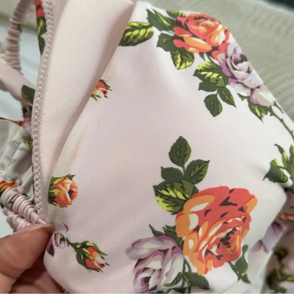 Aerie Light Pink Floral‎ Bikini Top. NWT. - Image 10