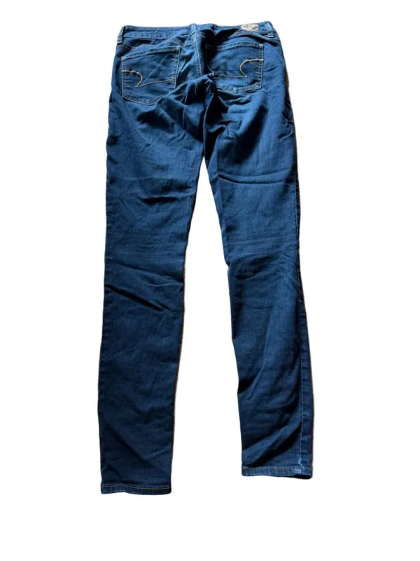American Eagle Women’s Jeggings Super Stretch Dark Blue Jeans - Image 2