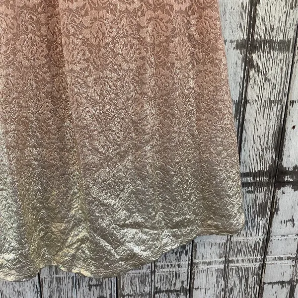 Maison Jules pink & gold lace fit and flare dress - Image 5