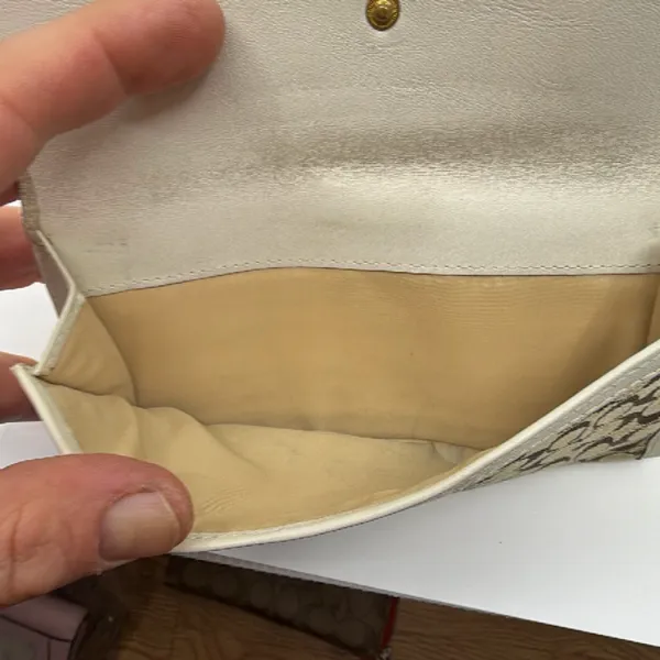 Coach Continental Brown Signature C Canvas Leather Wallet - Image 4