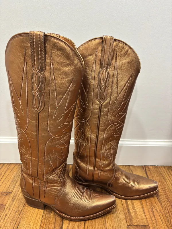 Tecovas the Loretta boots metallic 7.5 Gold - Image 4