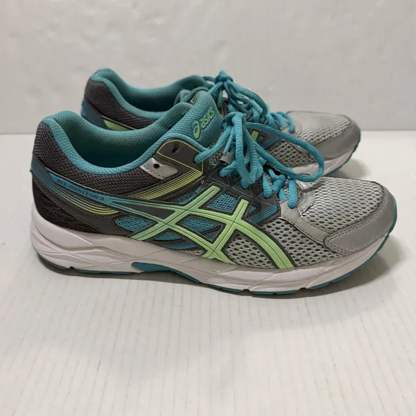 ASICS GEL-Contend 3 Shoes Womens 9 Gray Teal Mesh Running Sneakers T5F9N - Image 2