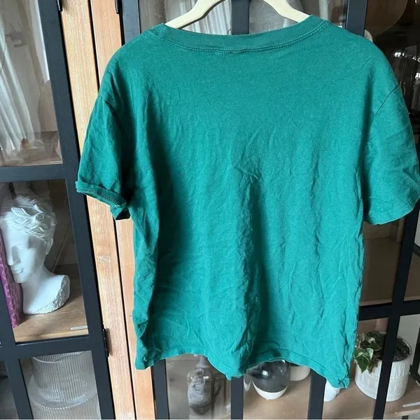 H&M western tee short sleeve tshirt cowboy boots hat green top - Image 4