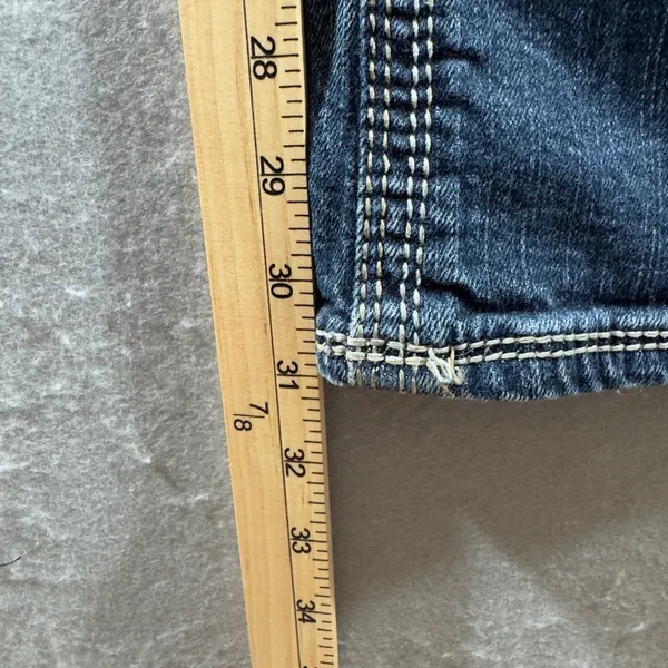 1608 | Miss Me Embroidered Flap Pocket‎ Bootcut Cowgirl Jeans Blue Womens 31 Y2K - Image 4