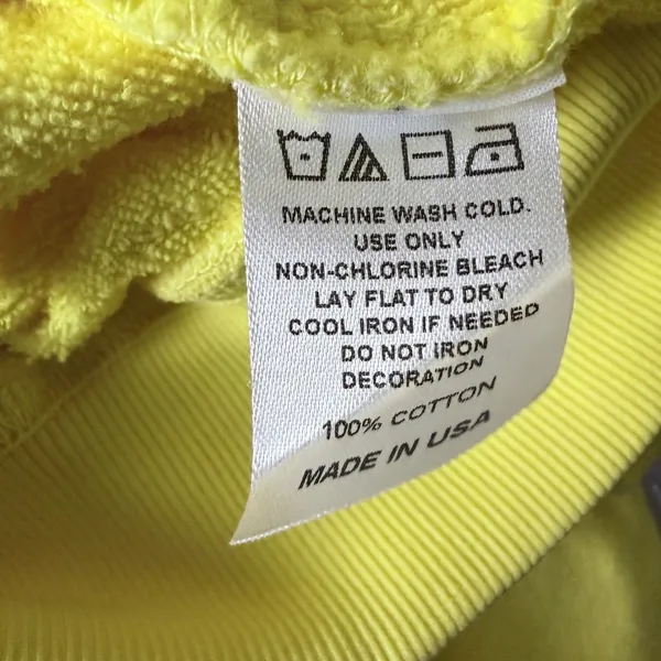 SoulCycle Women's Crewneck Sweater M Bright Yellow Cotton Pullover Made in USA - Image 6