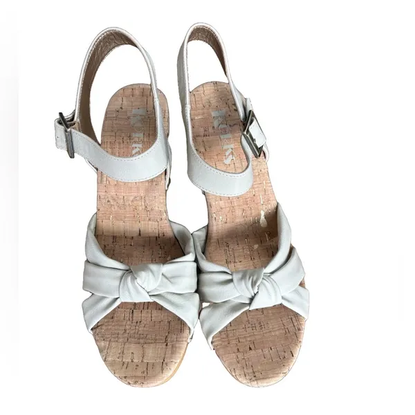 Kork’s Off White Dawson Wedge Sandals Size‎ 9 New Without Box - Image 4