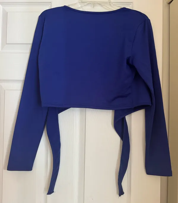 Amazon Women's Long Sleeve Wrap Front Shirt - Royal Blue - Image 2