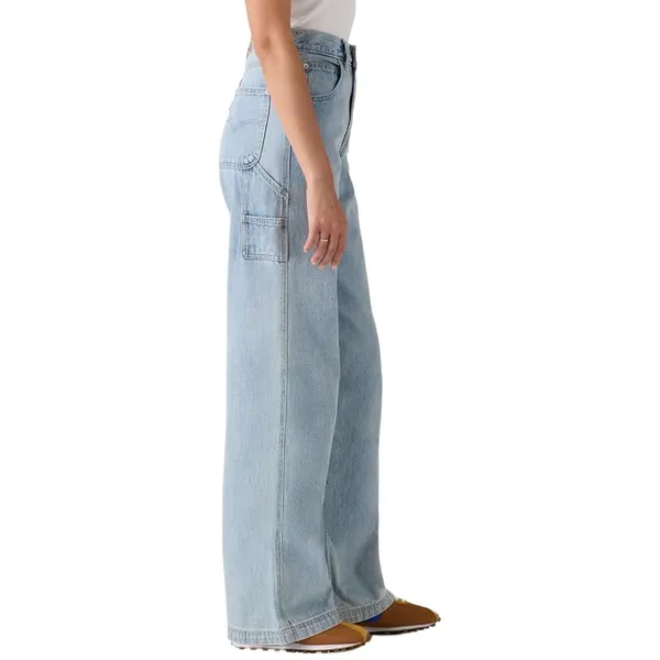 NWT Levi's Women's Cinch Baggy Carpenter Jeans Light Wash High Rise 24 x 31‎ - Image 3