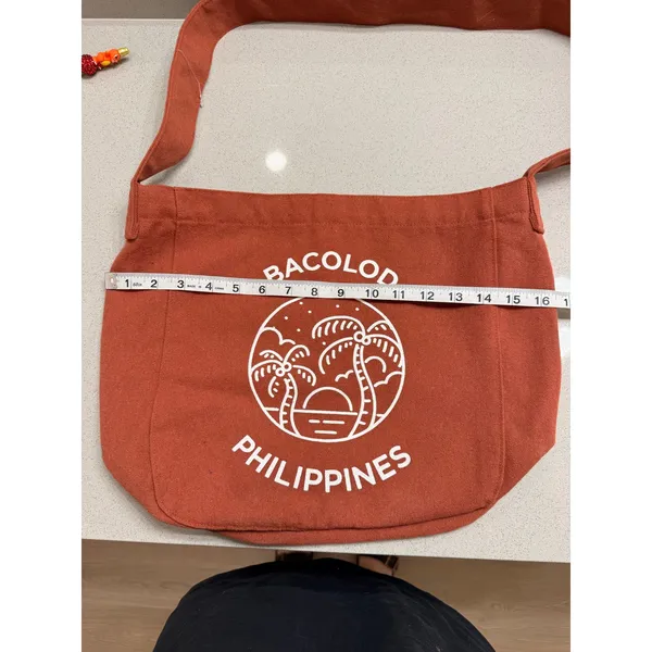 Canvas Crossbody Tote Brown - Image 5