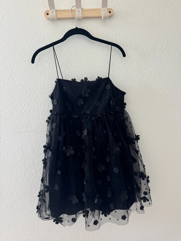 Altar'd State Black Floral Baby Doll Dress - Image 3