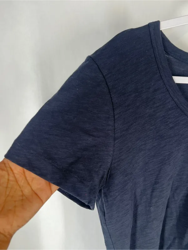 M.M.LaFleur Kenya‎ Organic Cotton Slub Tee Dark Navy Medium - Image 4