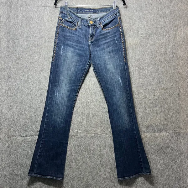 Rock Republic Bootcut Jeans Embellished Pockets Dark Wash‎ Denim Size 6 Flare - Image 12