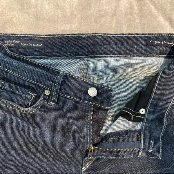 Citizens Of Humanity Dark Blue Boot Cut Jeans - Image 2