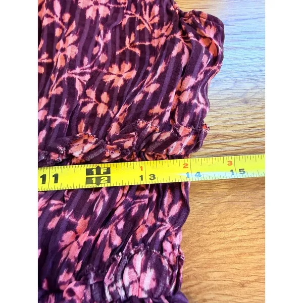 Ulla Johnson Noelle Floral Silk Blend Mini Dress Burgundy Ruffle Tassel 4 - Image 10