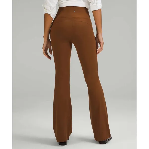 Lululemon Groove Nulu High Rise Flared Pants Roasted Brown 33" Gym Yoga Women 10 - Image 2