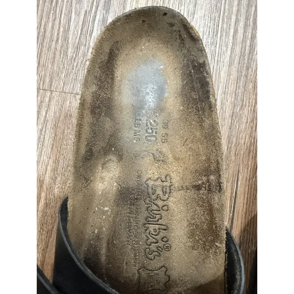 Birki's by Birkenstock Madrid Black Slide Sandals Buckle Cork EU 39 - Image 4