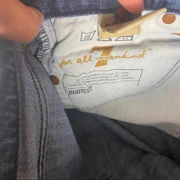 7 For All Mankind Y2K Vintage Medium‎ Wash Bootcut Jean - Image 11