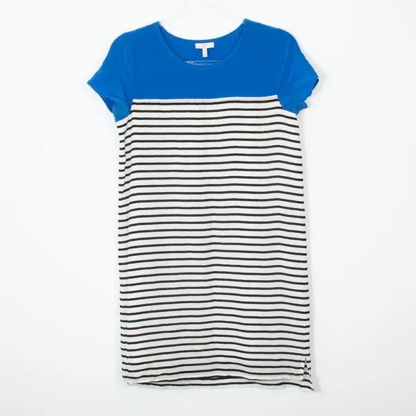 Joie‎ Momsen Short Sleeve Striped Silk Shift Dress Womens Size XS - Image 4