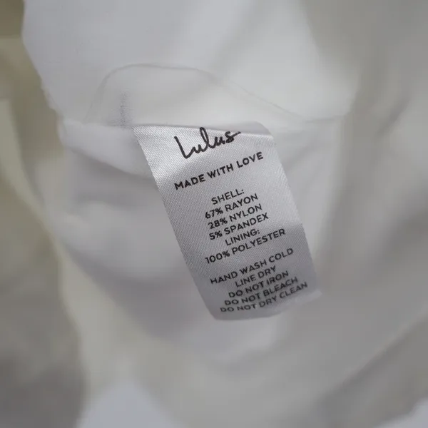 Lulus Always Admired Mini Dress Womens Small White Stretch Side Slit Scoop Neck‎ - Image 5